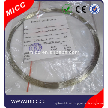 MICC Platinum Rhodium-Legierung Draht Typ Thermoelement Draht